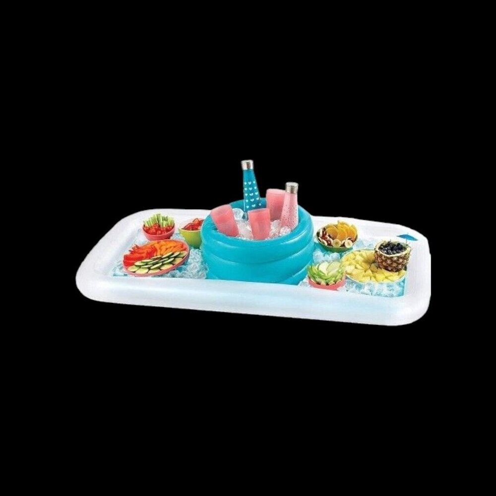 Inflatable Cooler Raft Float Buffet Bar Drinks Cooler Lot 2 New In Box - Picture 4 of 8